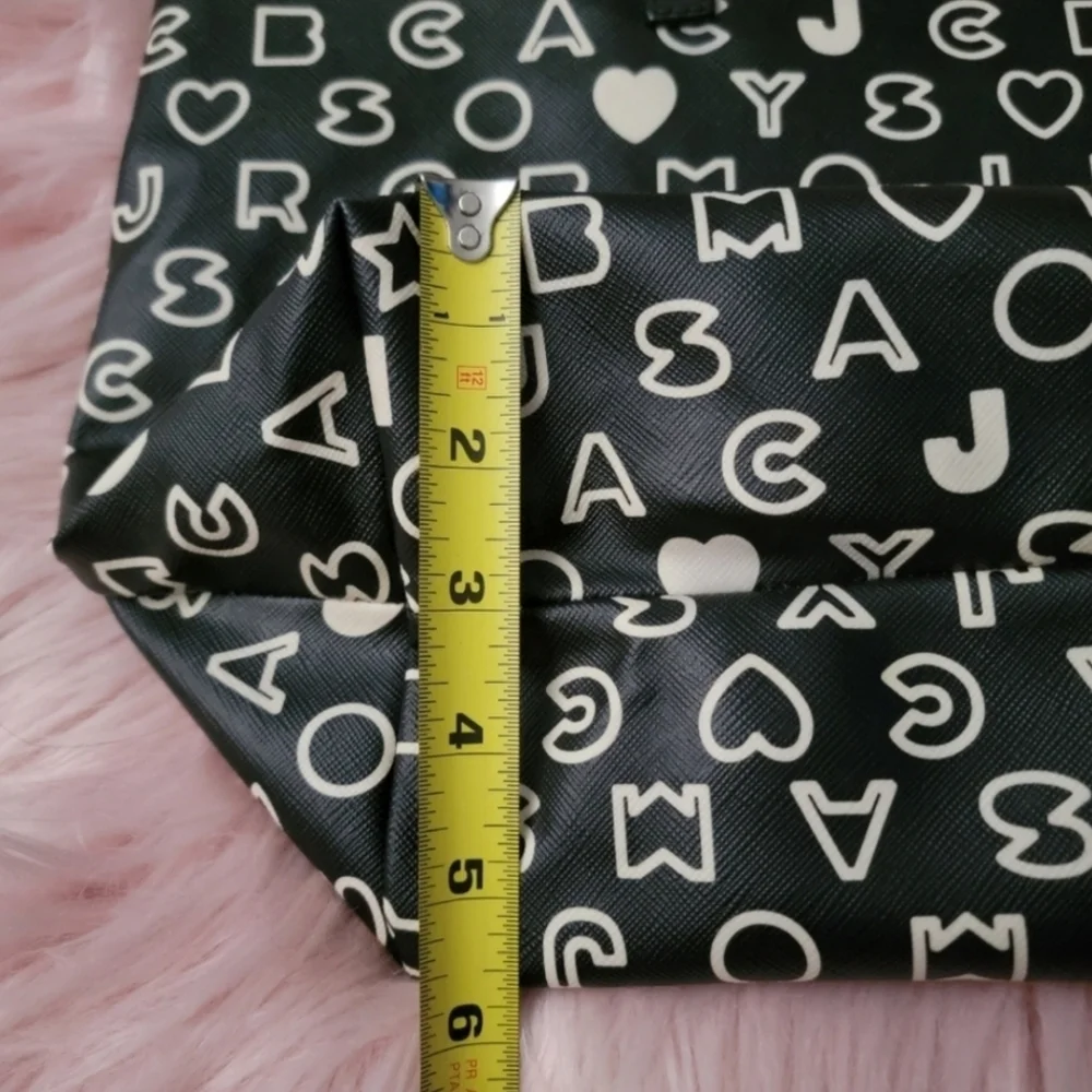 Marc by Marc Jacobs monogrammed PVC leather strap tote bag